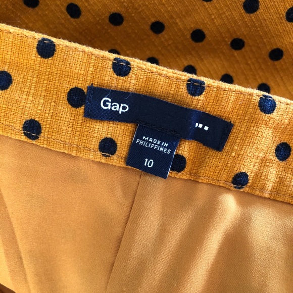 NEW Gap Size 10 Black & Mustard Polka Dot Skirt - Picture 3 of 5